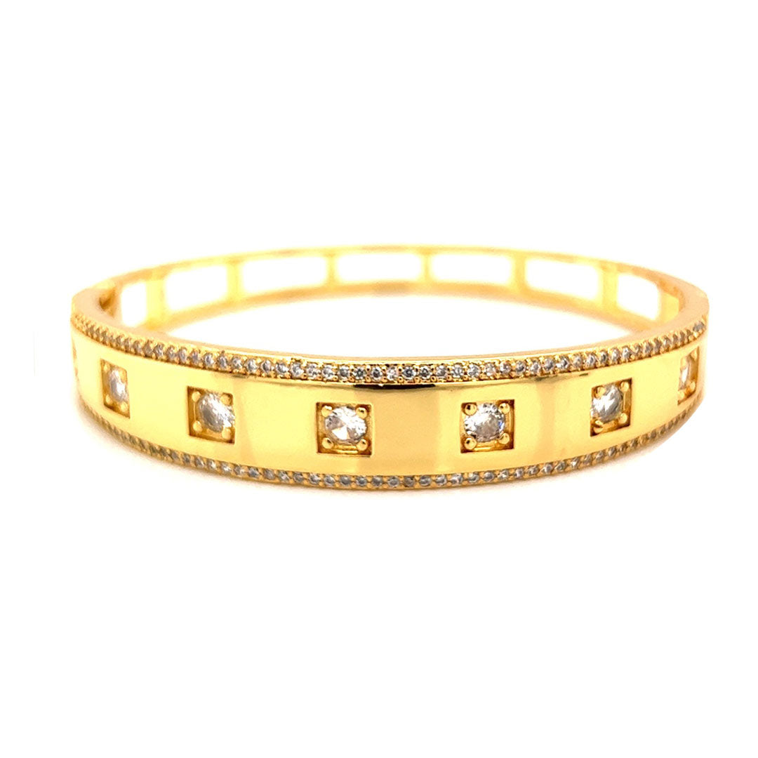 CZ Bangle - Gold Plated