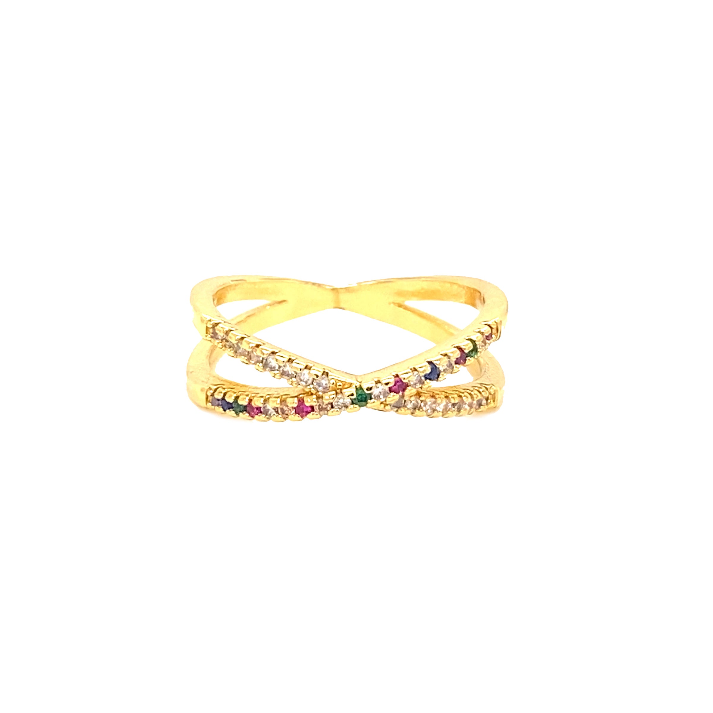 CZ Multicolor Ring - Gold Plated
