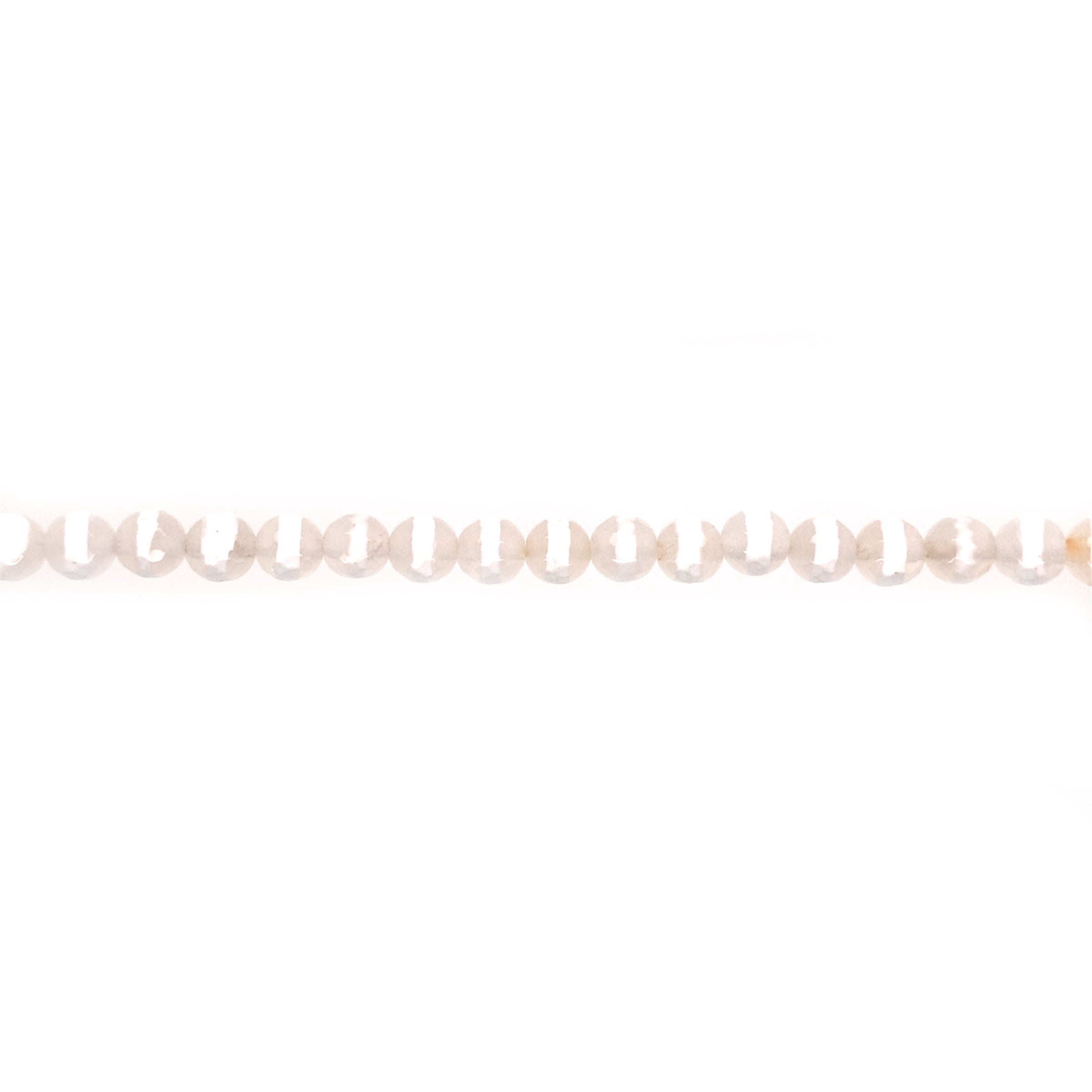 6mm Tibetan White Striped Agate - Faceted