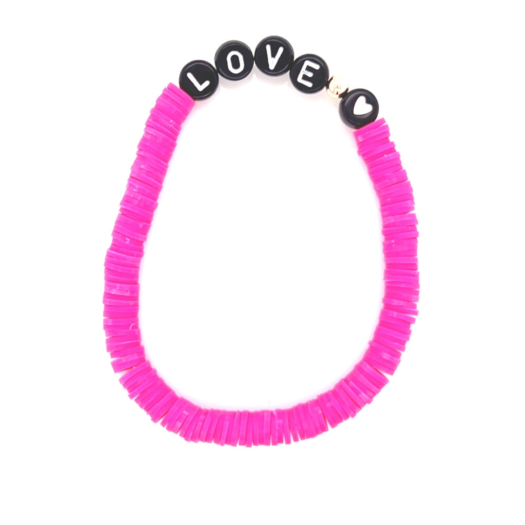 Polymer Clay LOVE Bracelet