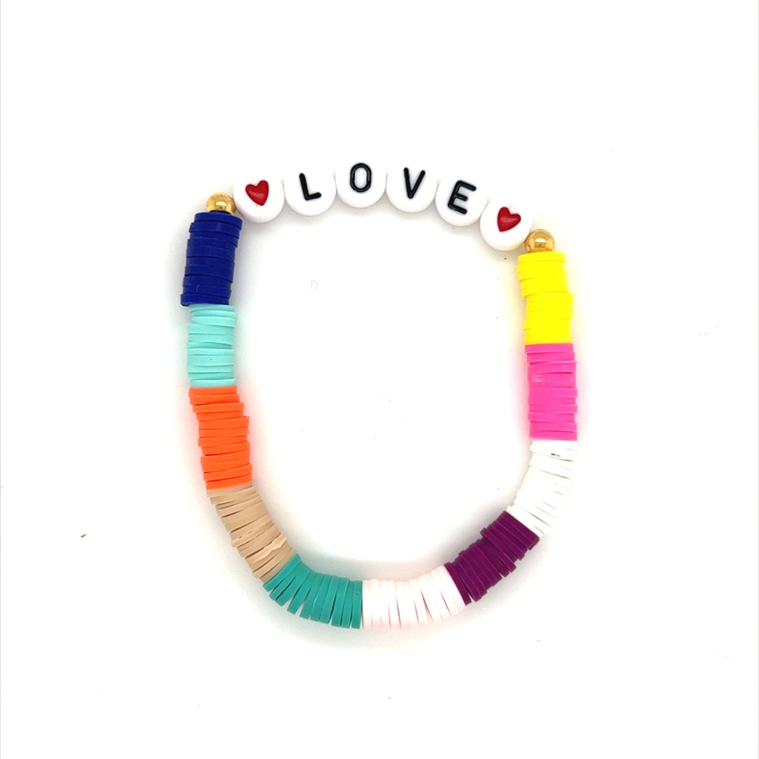Polymer Clay LOVE Bracelet