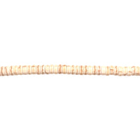 3x6mm White Magnesite - Rondelle