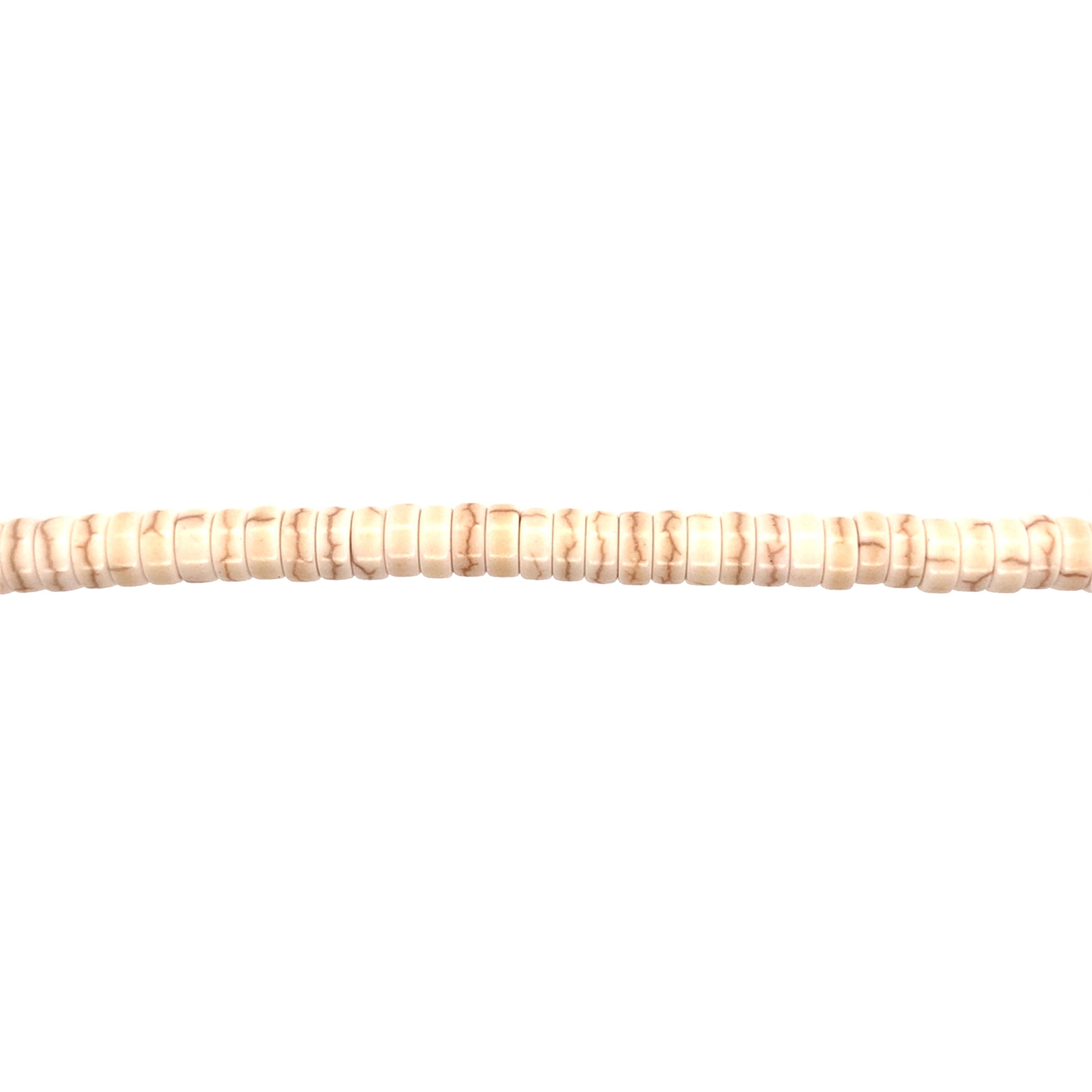 3x6mm White Magnesite - Rondelle