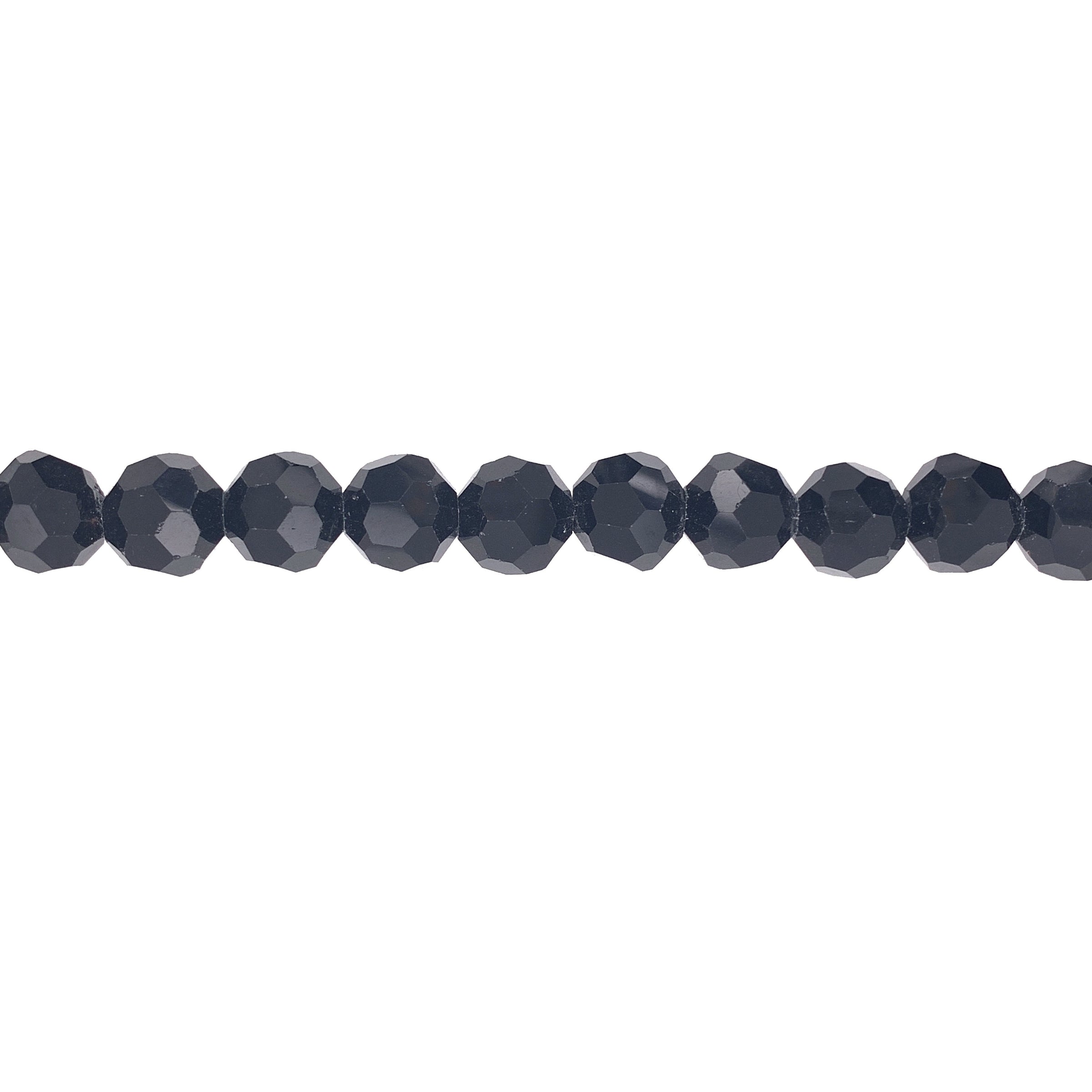10mm Black Crystal - Faceted