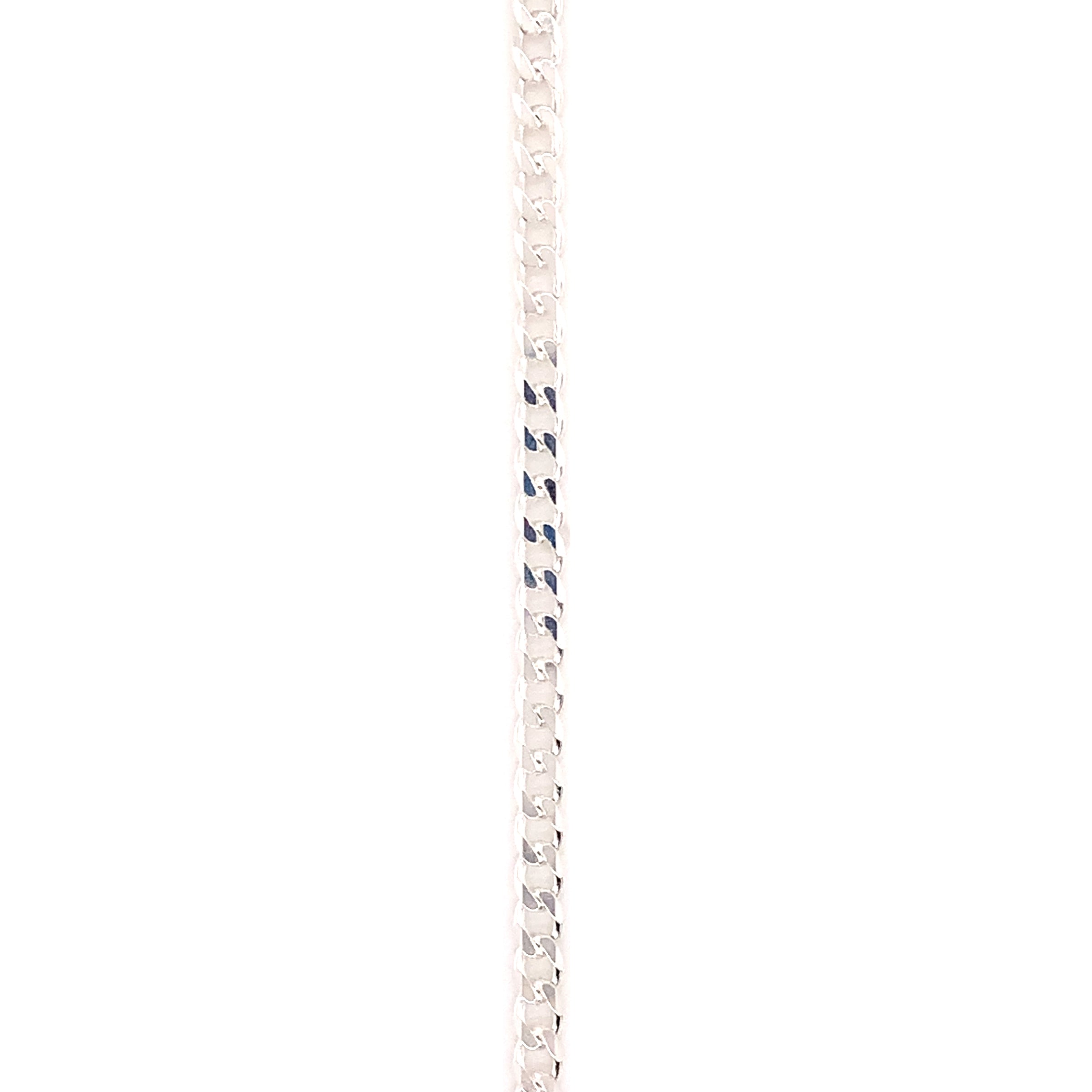 24" 3.5mm Curb Chain  - Sterling Silver