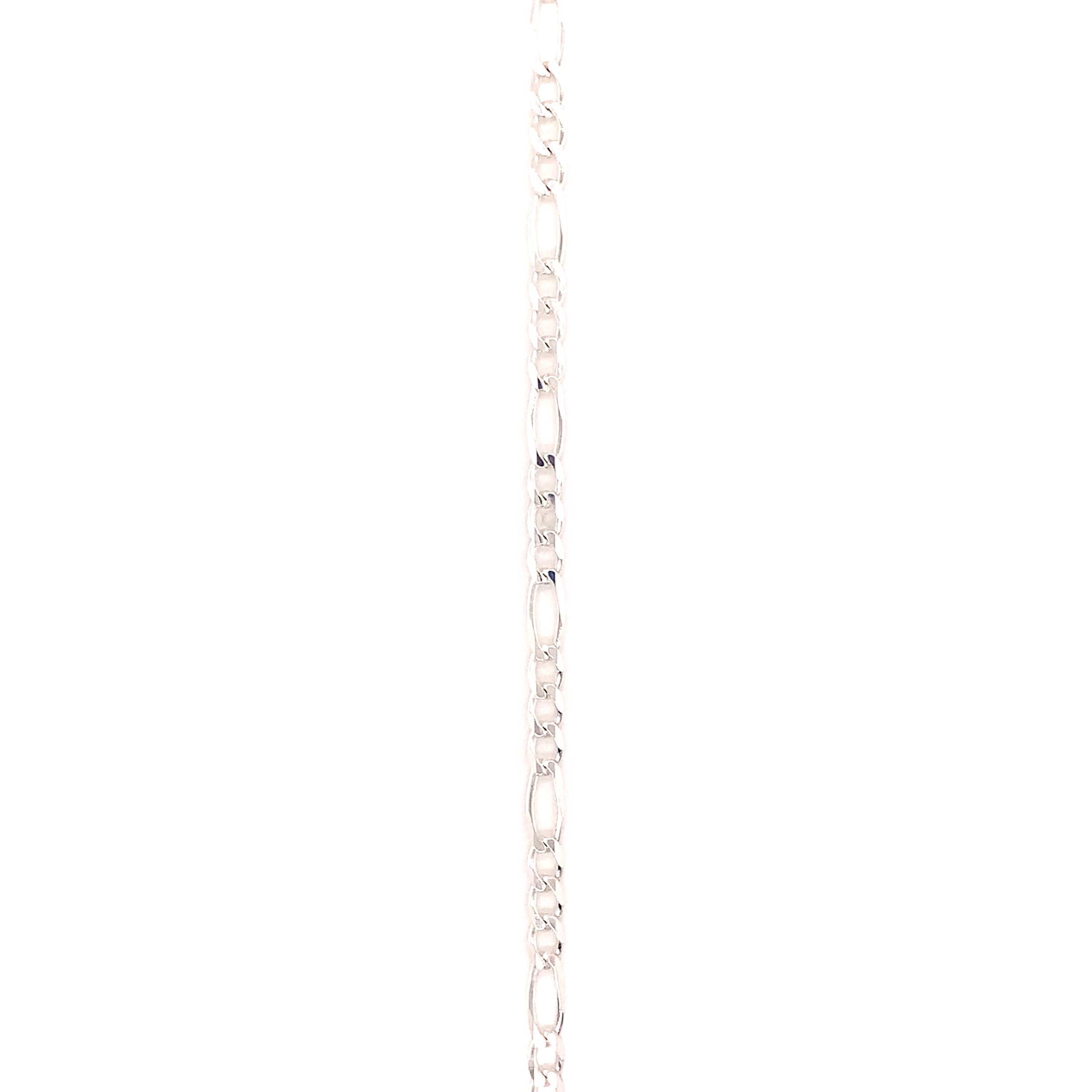 24" 3mm Figaro Chain  - Sterling Silver