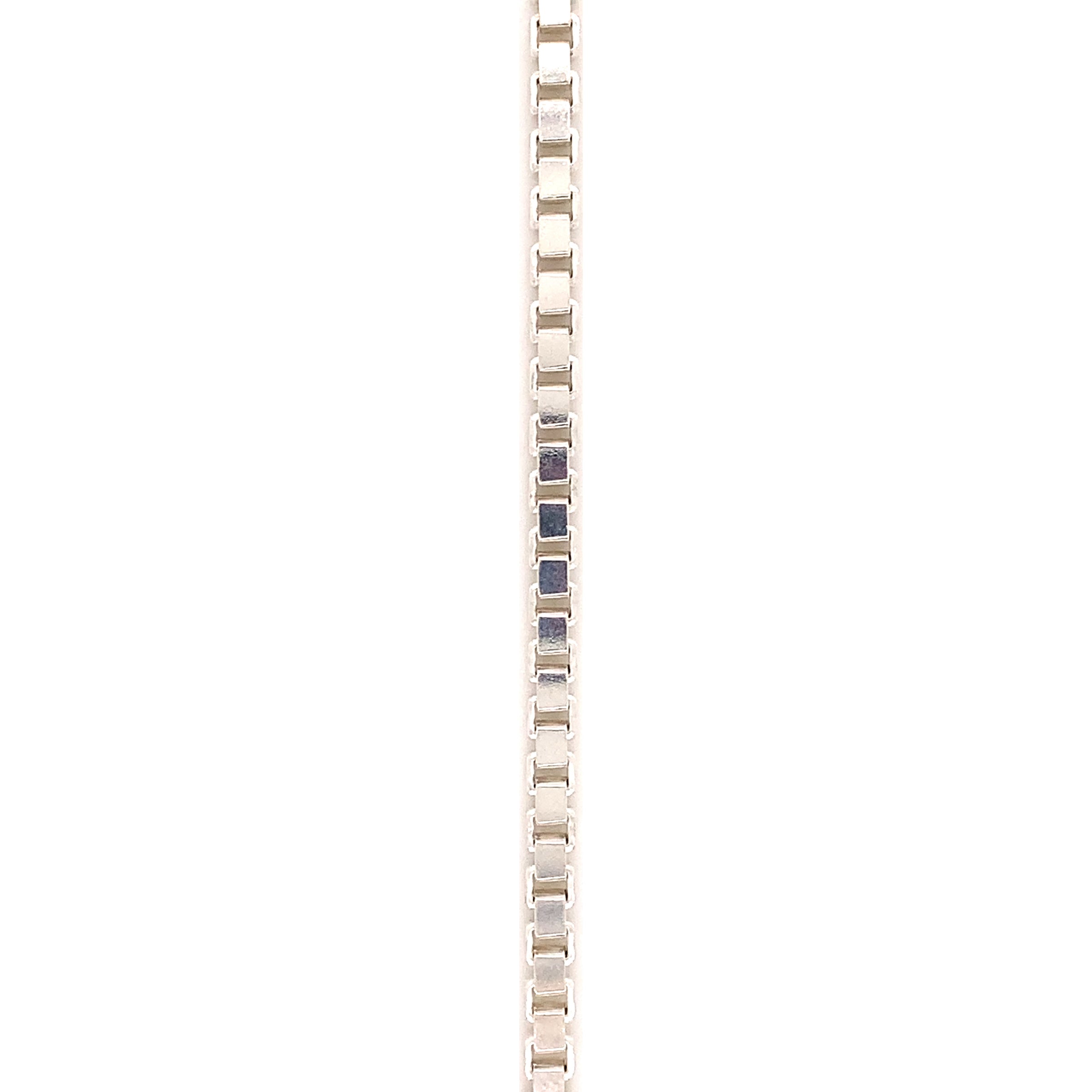 24" 3mm Box Chain  - Sterling Silver