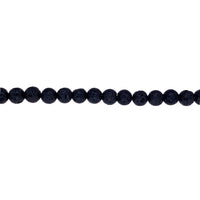6mm Black Lava Beads