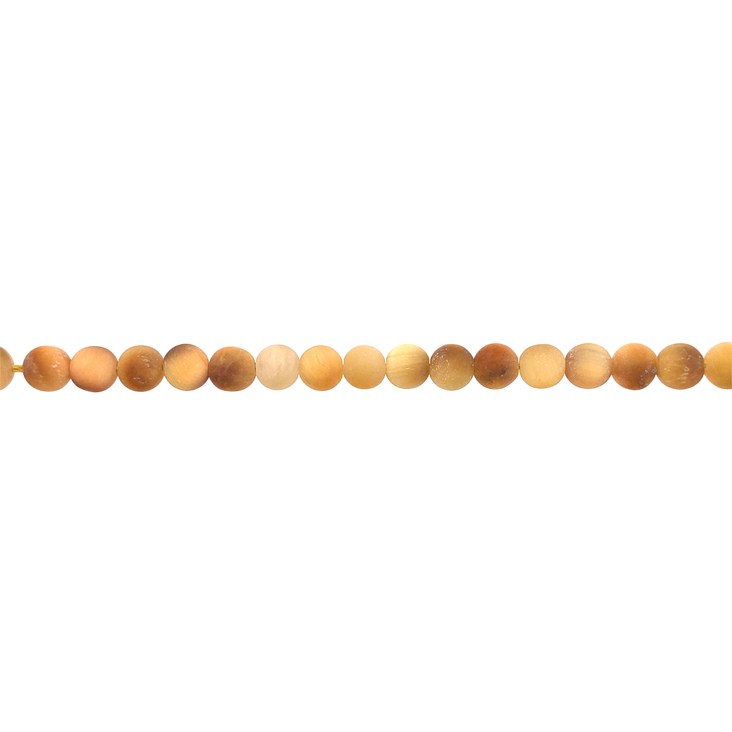 6mm Matte Gold Tiger Eye - Round