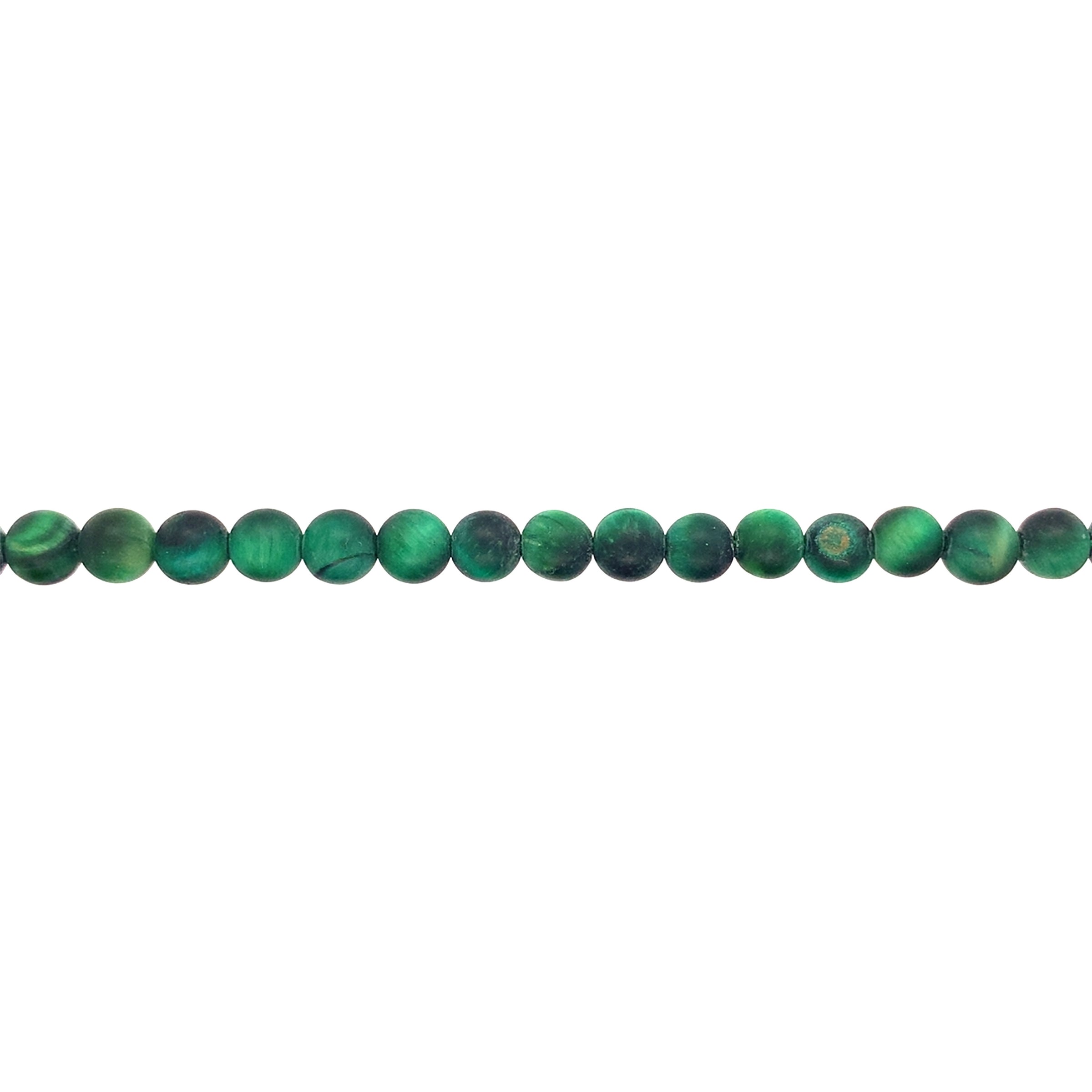 6mm Matte Green Tiger Eye - Round
