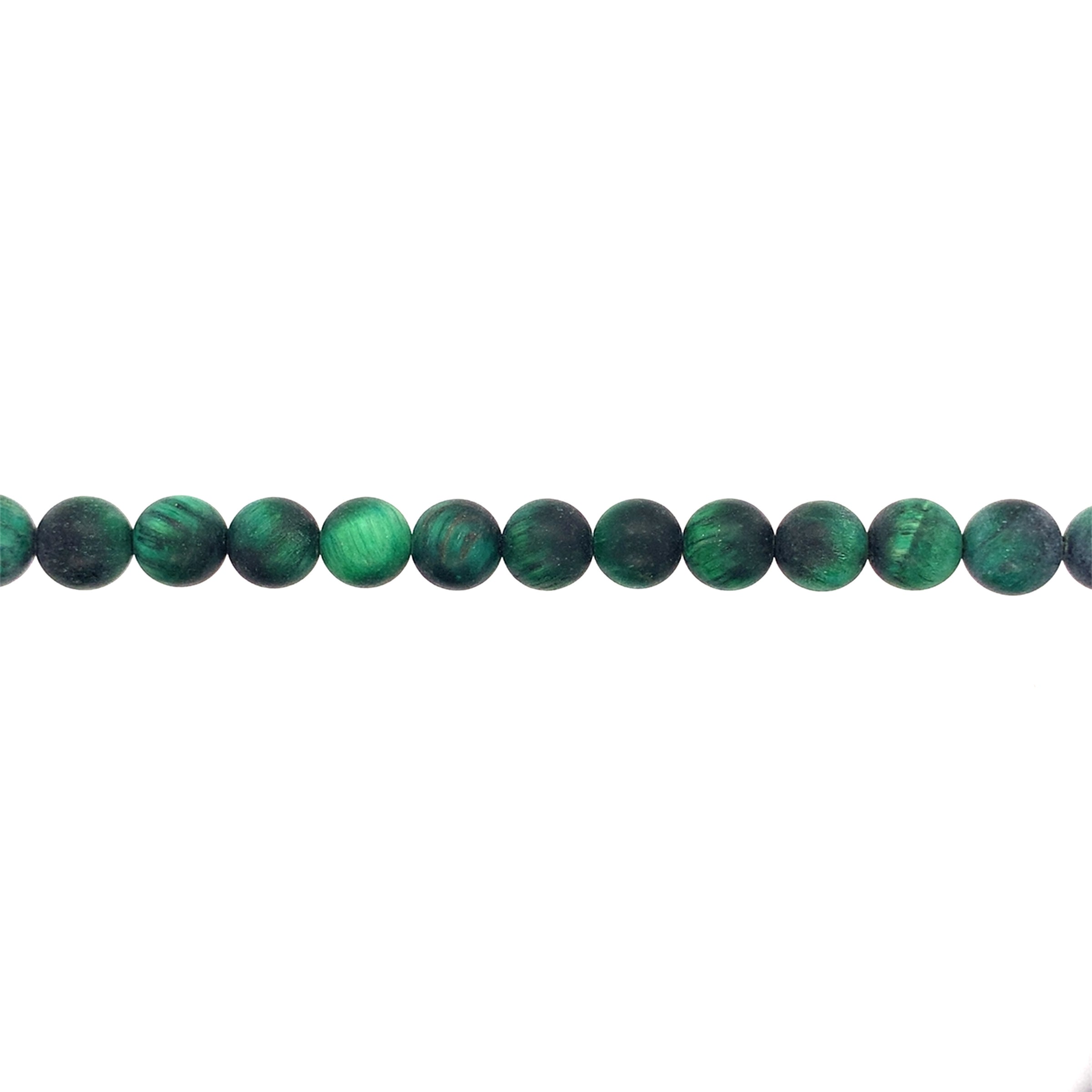 8mm Matte Green Tiger Eye - Round