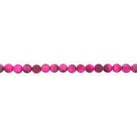 6mm Matte Magenta Tiger Eye - Round