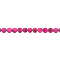8mm Matte Magenta Tiger Eye - Round