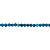 6mm Matte Teal Tiger Eye - Round