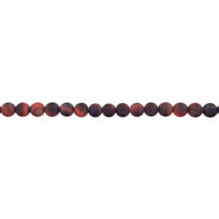 6mm Matte Walnut Tiger Eye - Round