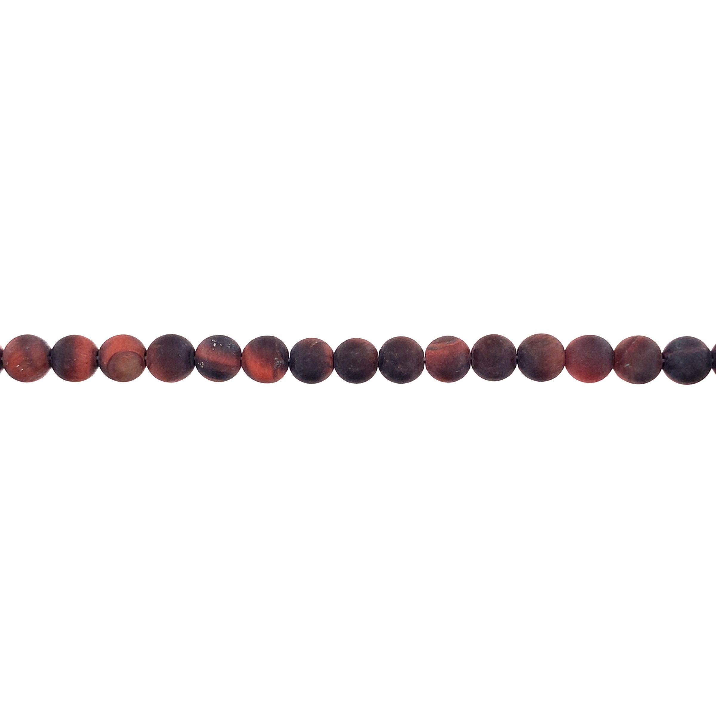 6mm Matte Walnut Tiger Eye - Round