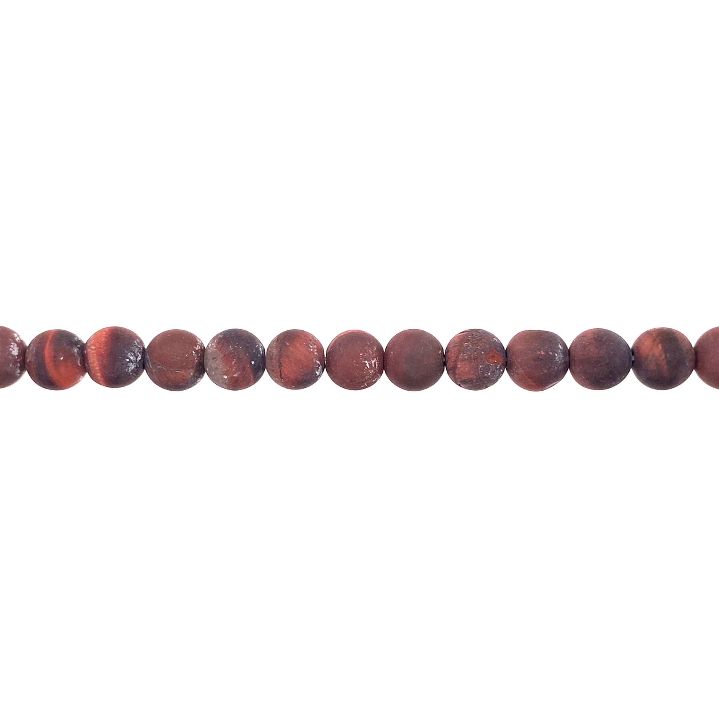 8mm Matte Walnut Tiger Eye - Round