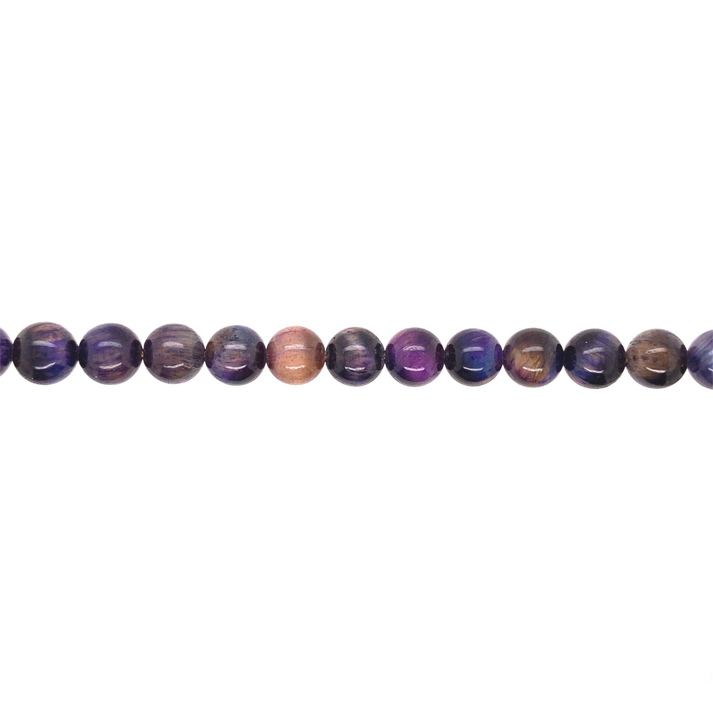 8mm Multicolor Tiger Eye - Round