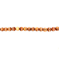 6mm Brown Striped Tibetan Agate - Round