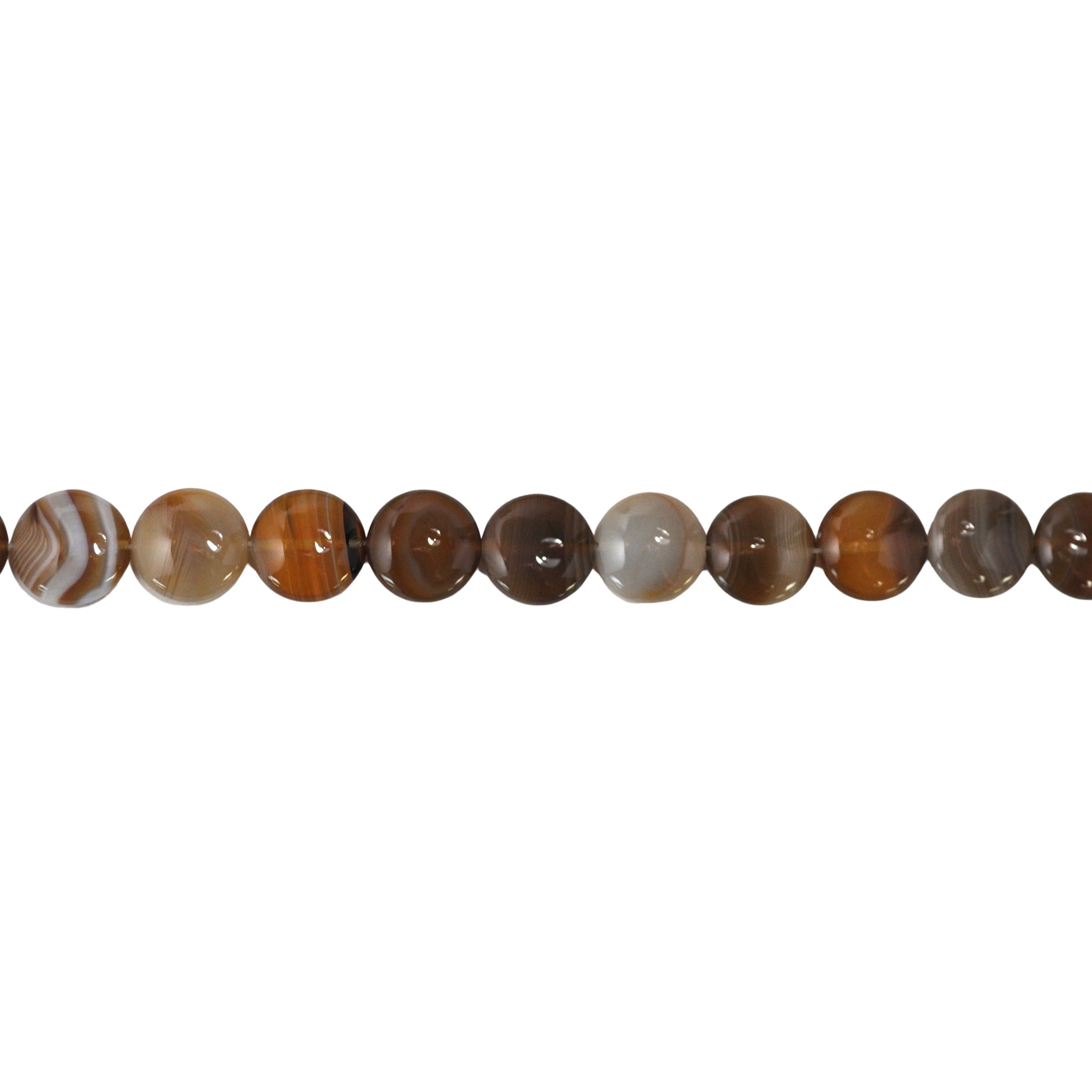 A Grade Coffee Banded Agate Coins 18mm