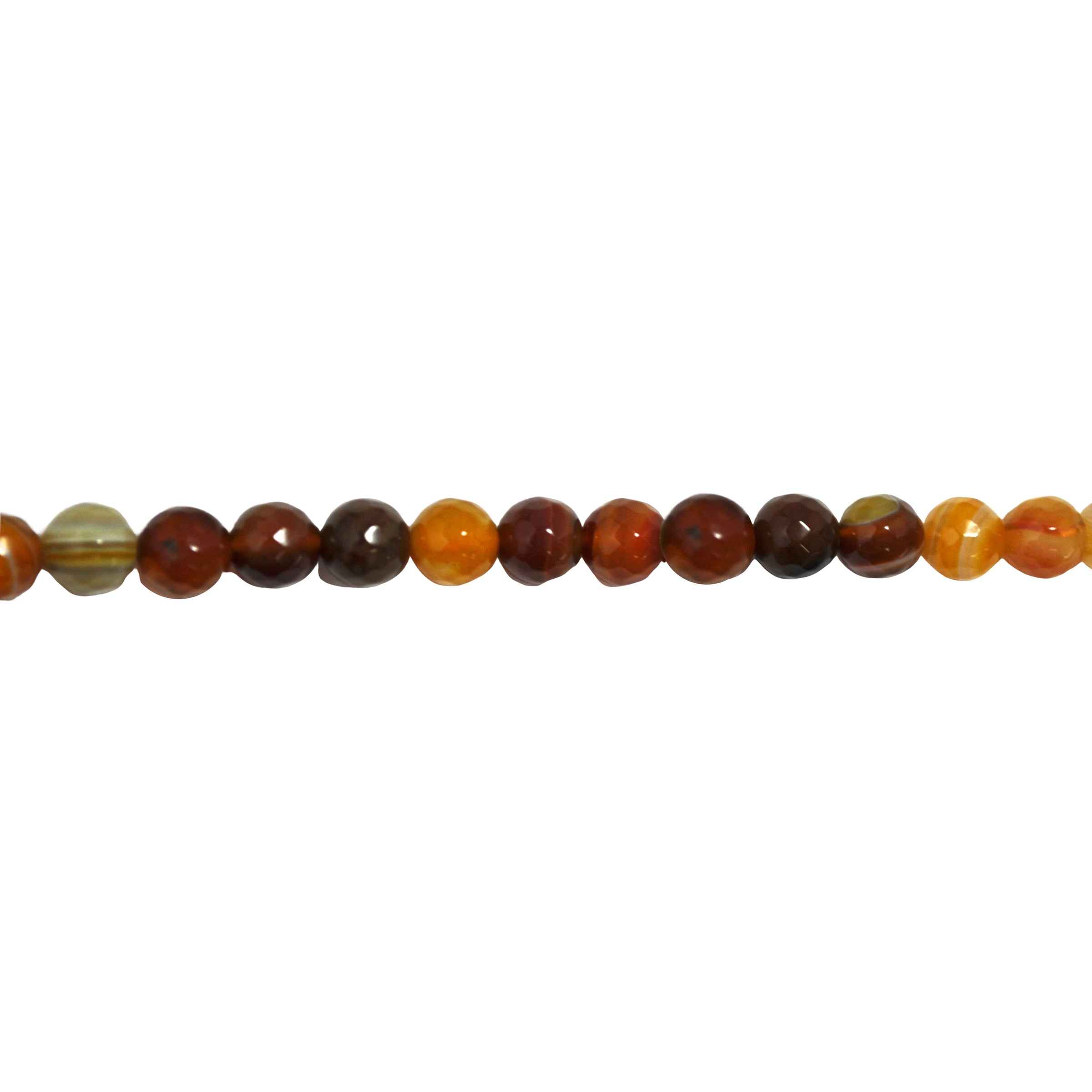 Amber Yellow Banded Agate 10mm - Faceted