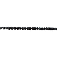 Black Cracked Agate 6mm - Gold Filled