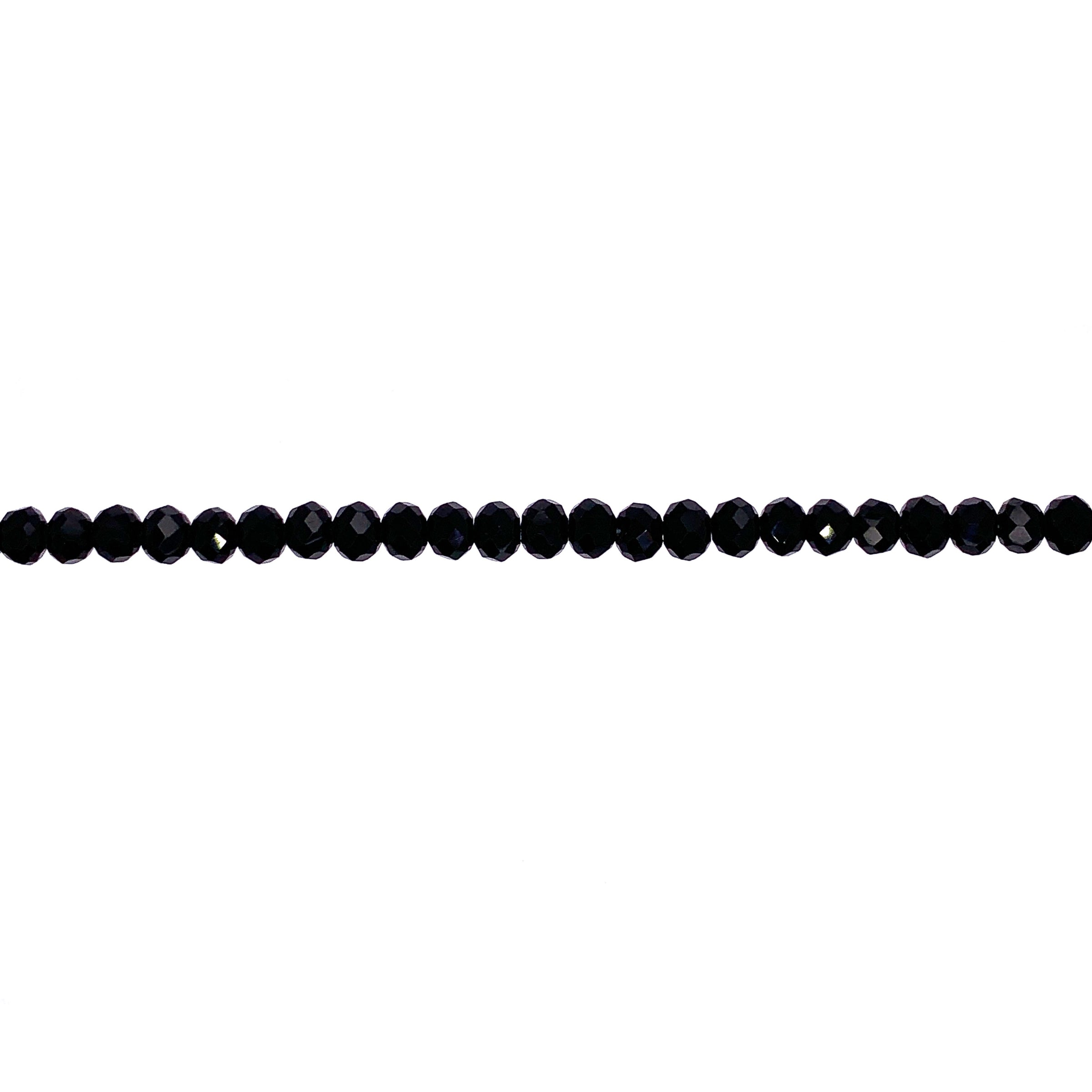 Black Crystal 4mm - Rondelle