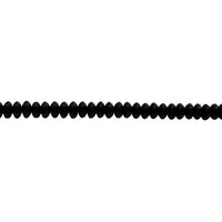 Black Crystal Rondelle Beads 6mm