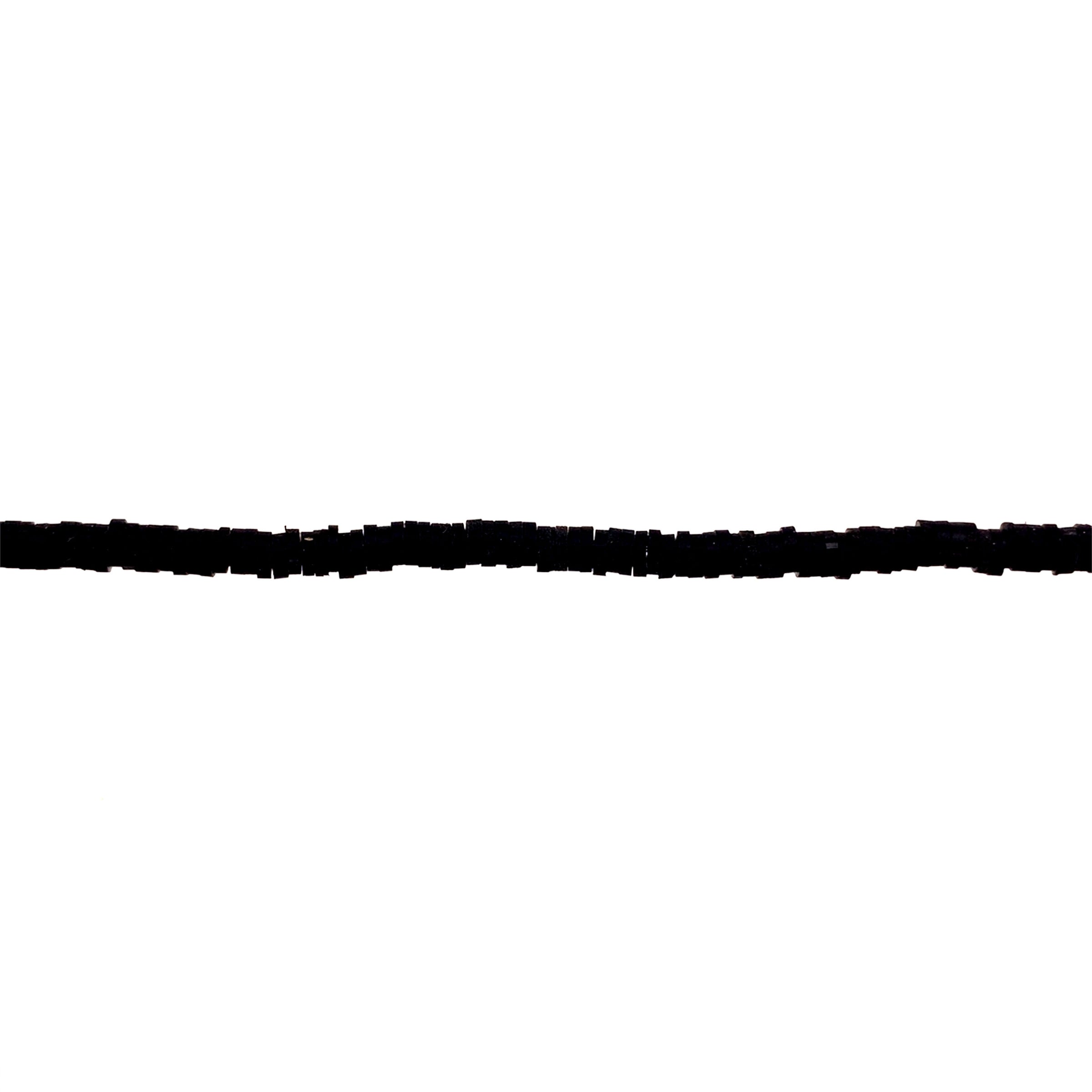 Black Heishi Disc Beads 4mm
