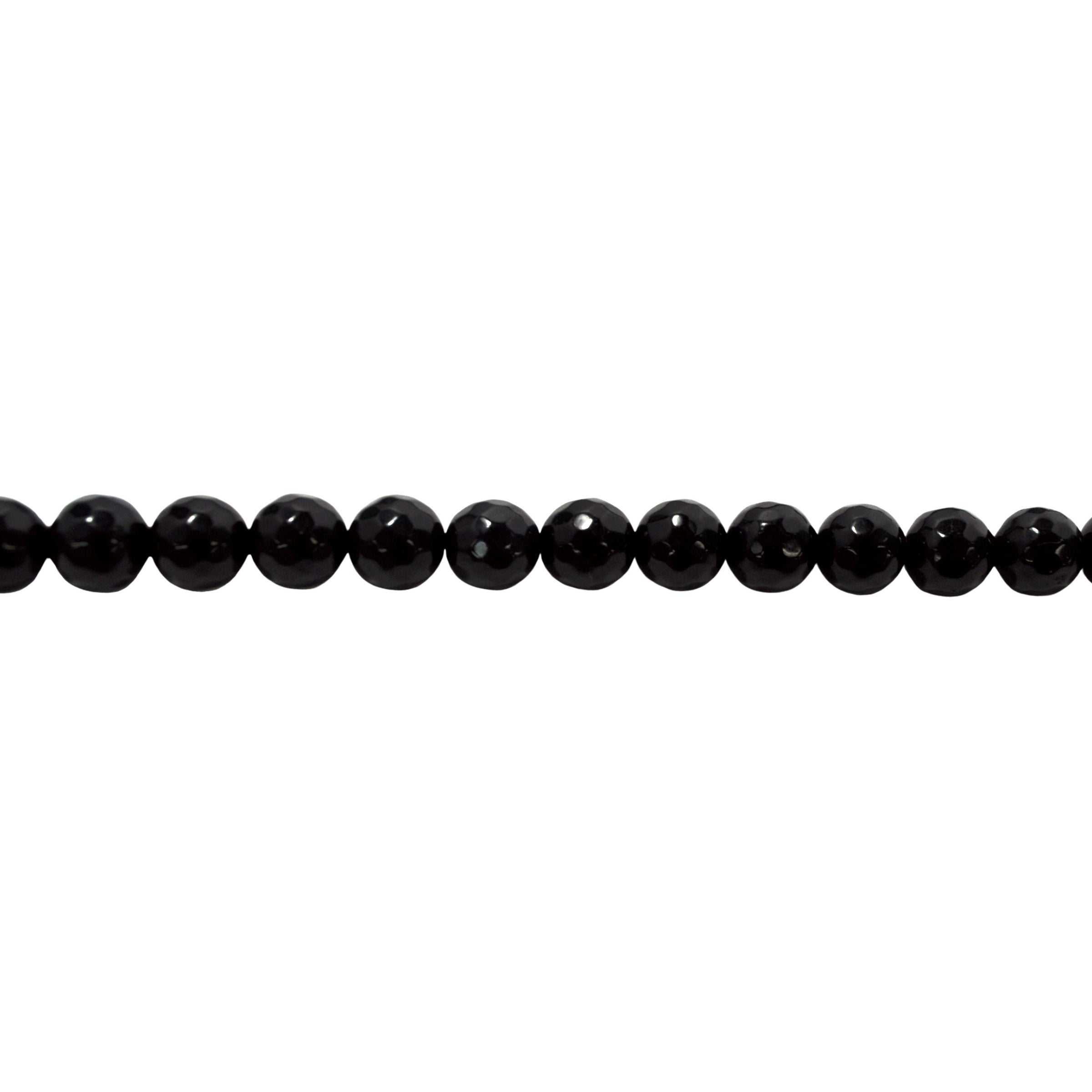 Black Jade Faceted Beads