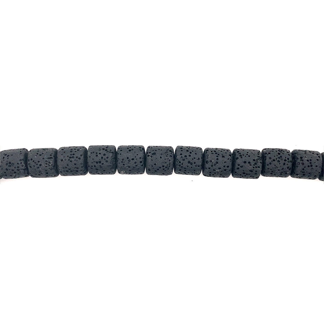 Black Lava Tube Beads