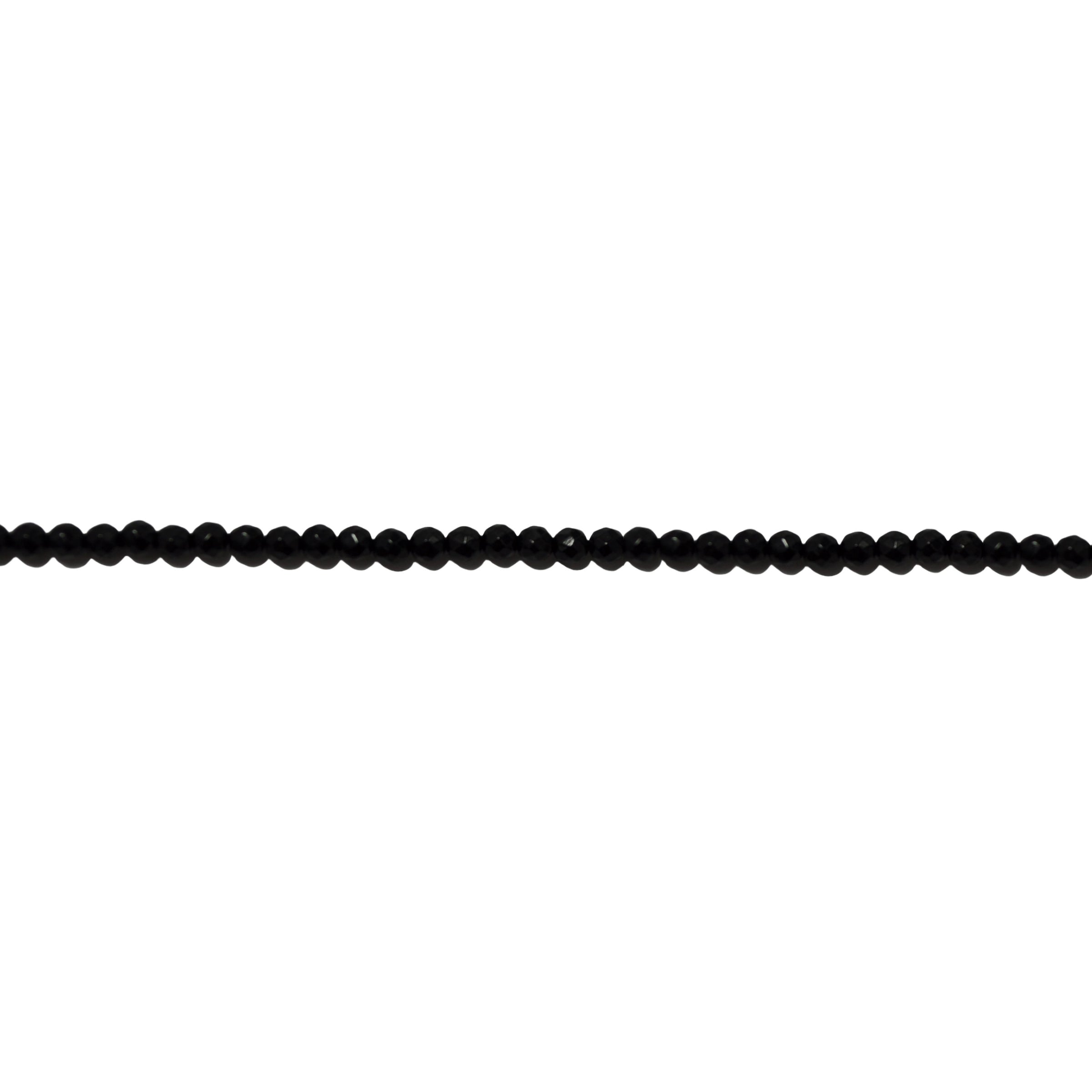 Black Spinel Faceted Beads 3mm