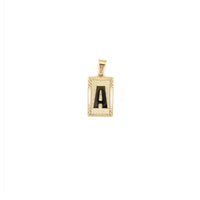 Block Initial Pendant 