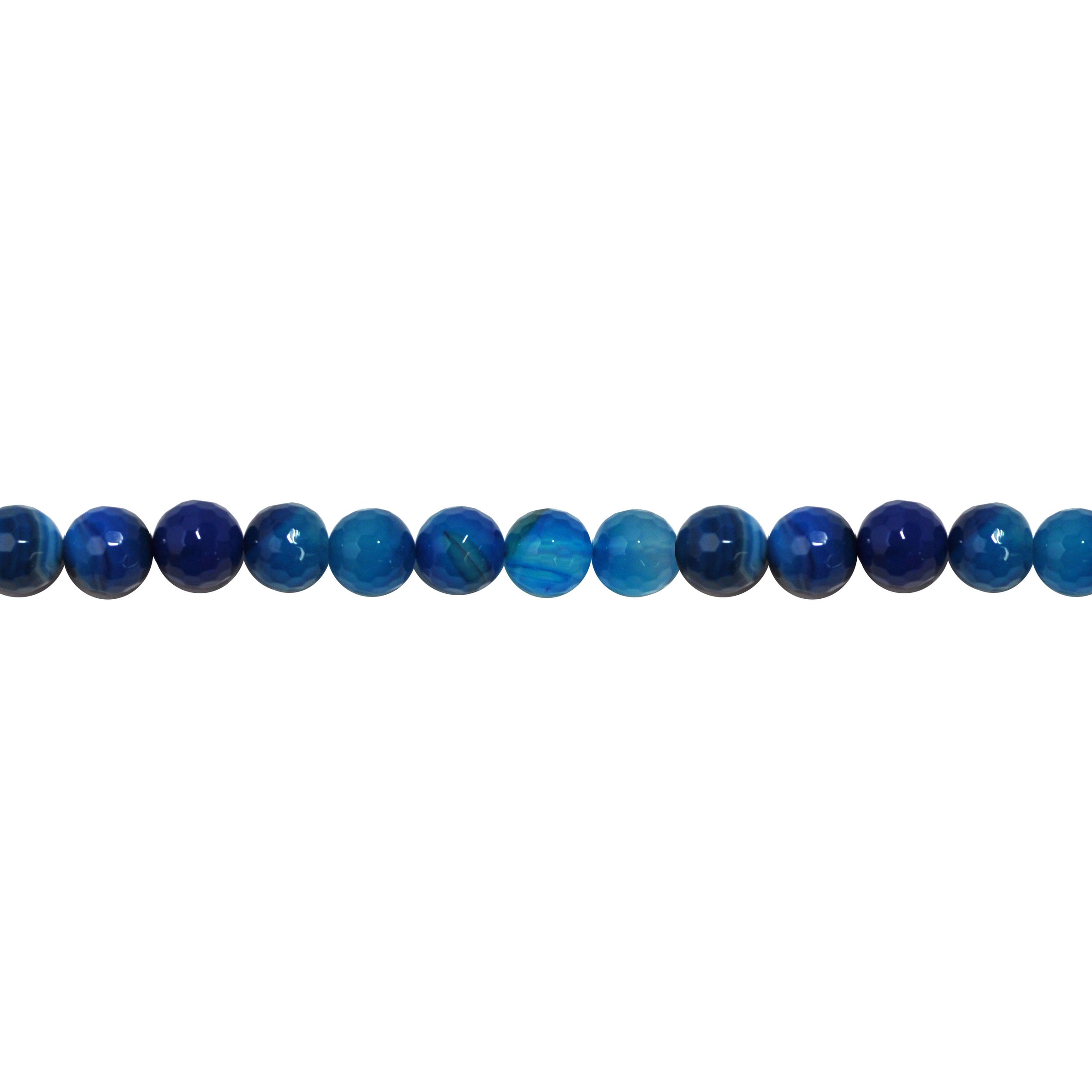 Blue Banded Agate 12mm - Faceted