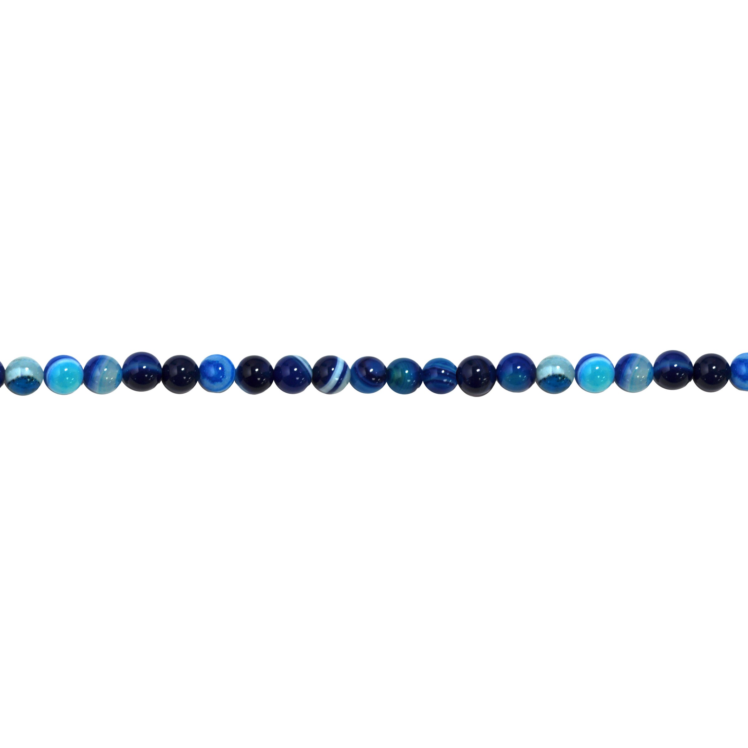 Blue Banded Agate 6mm - Round