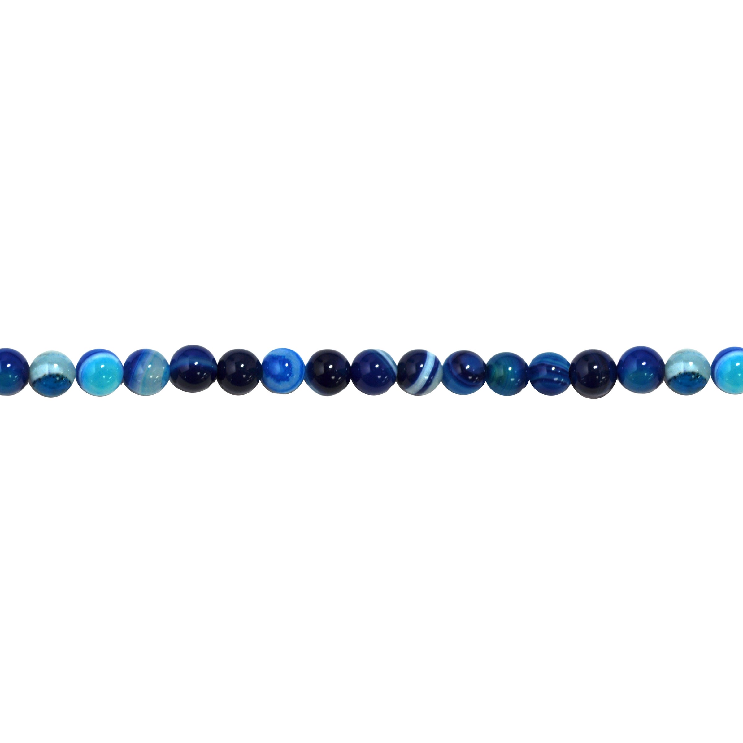 Blue Banded Agate 8mm - Round