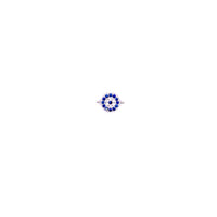 Blue CZ Evil Eye Connector 10mm - Gold Plated