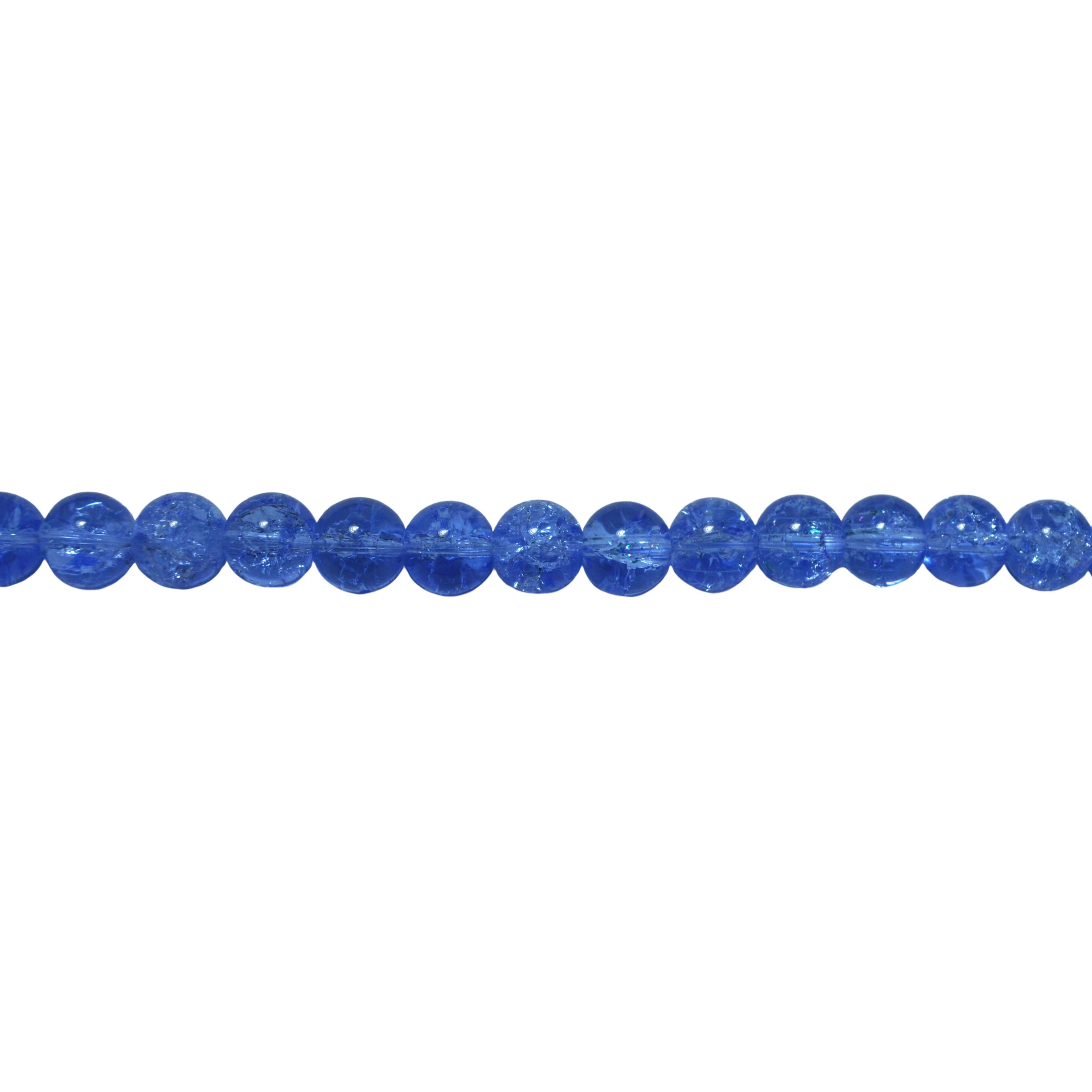 Blue Crack Crystal Glass 10mm - Round