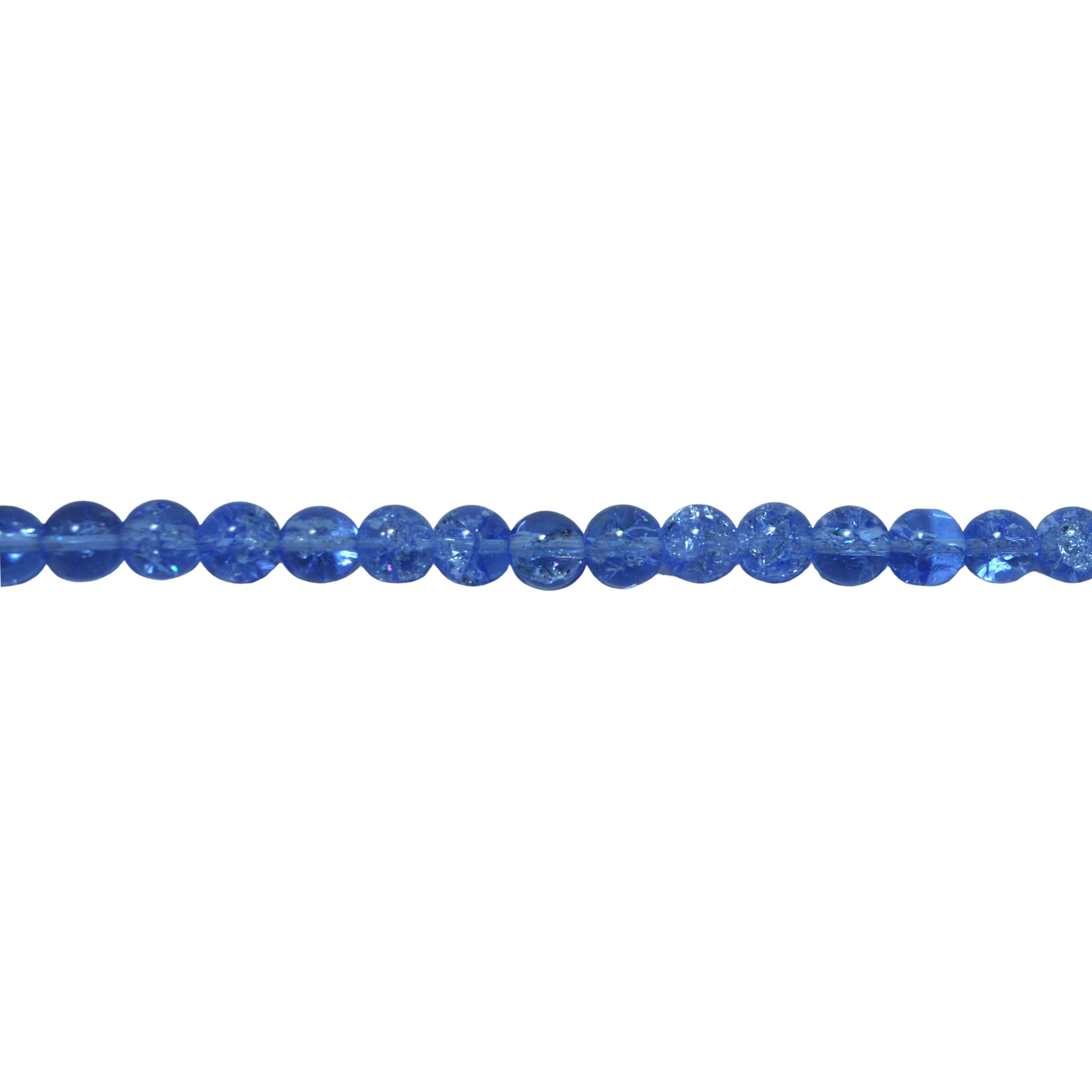 Blue Crack Crystal Glass 8mm - Round