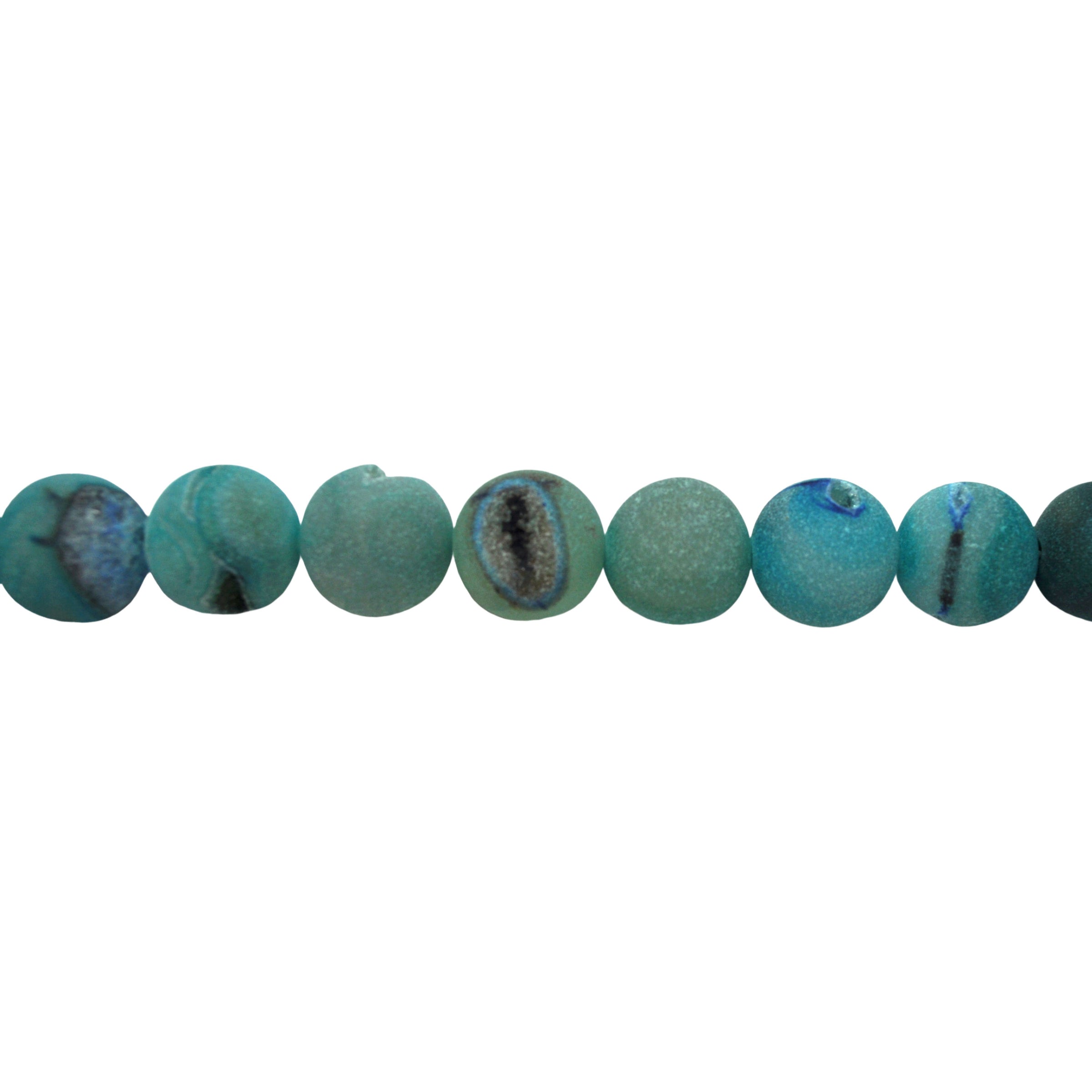 Blue Druzy Agate Beads 16mm