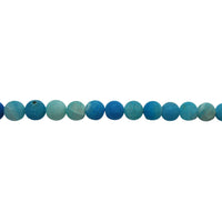 Blue Frosted Cracked Agate Beads 12mm