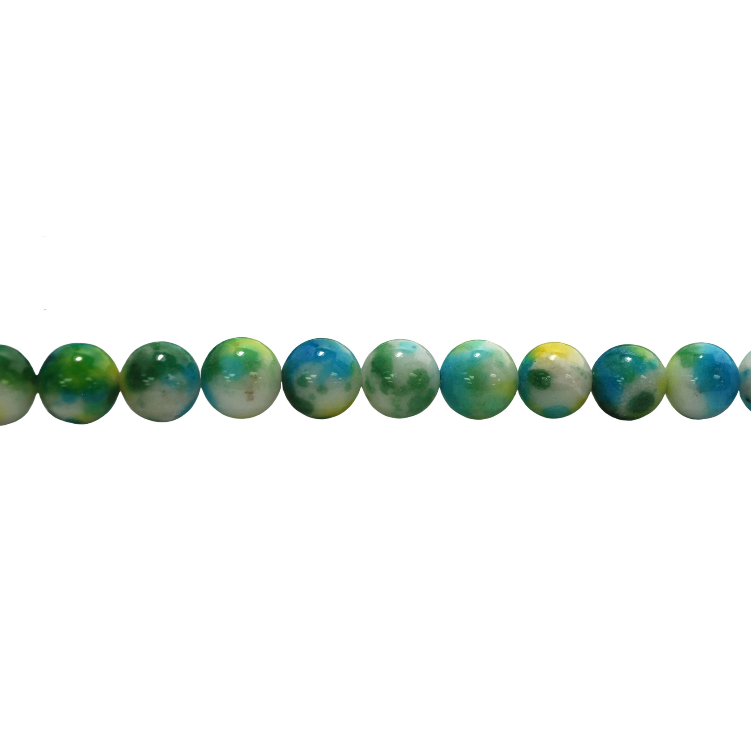 Blue Green Melody Mashan Jade - Round 10mm