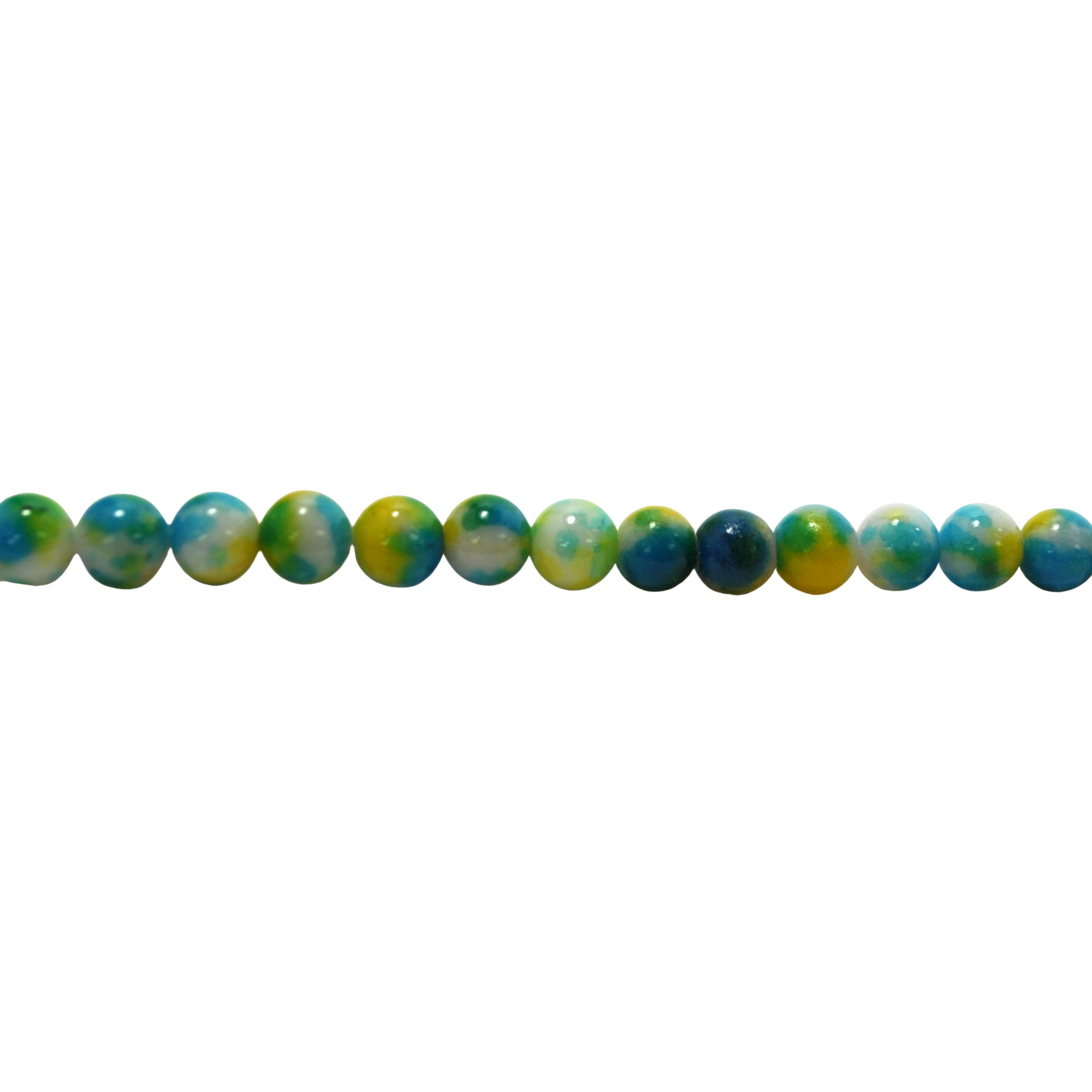 Blue Green Melody Mashan Jade - Round 8mm