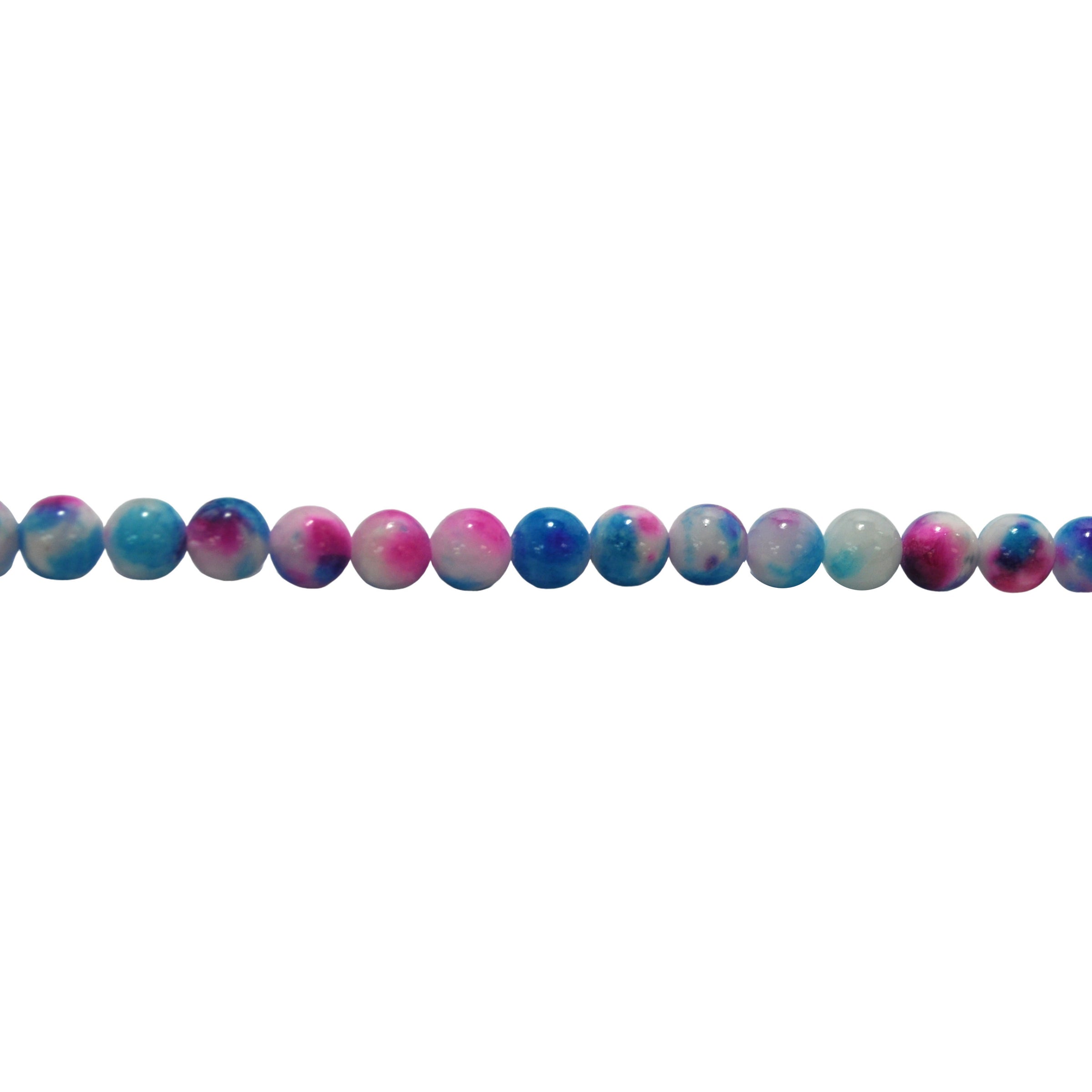 Blue/Red Mashan Jade - Round 8mm