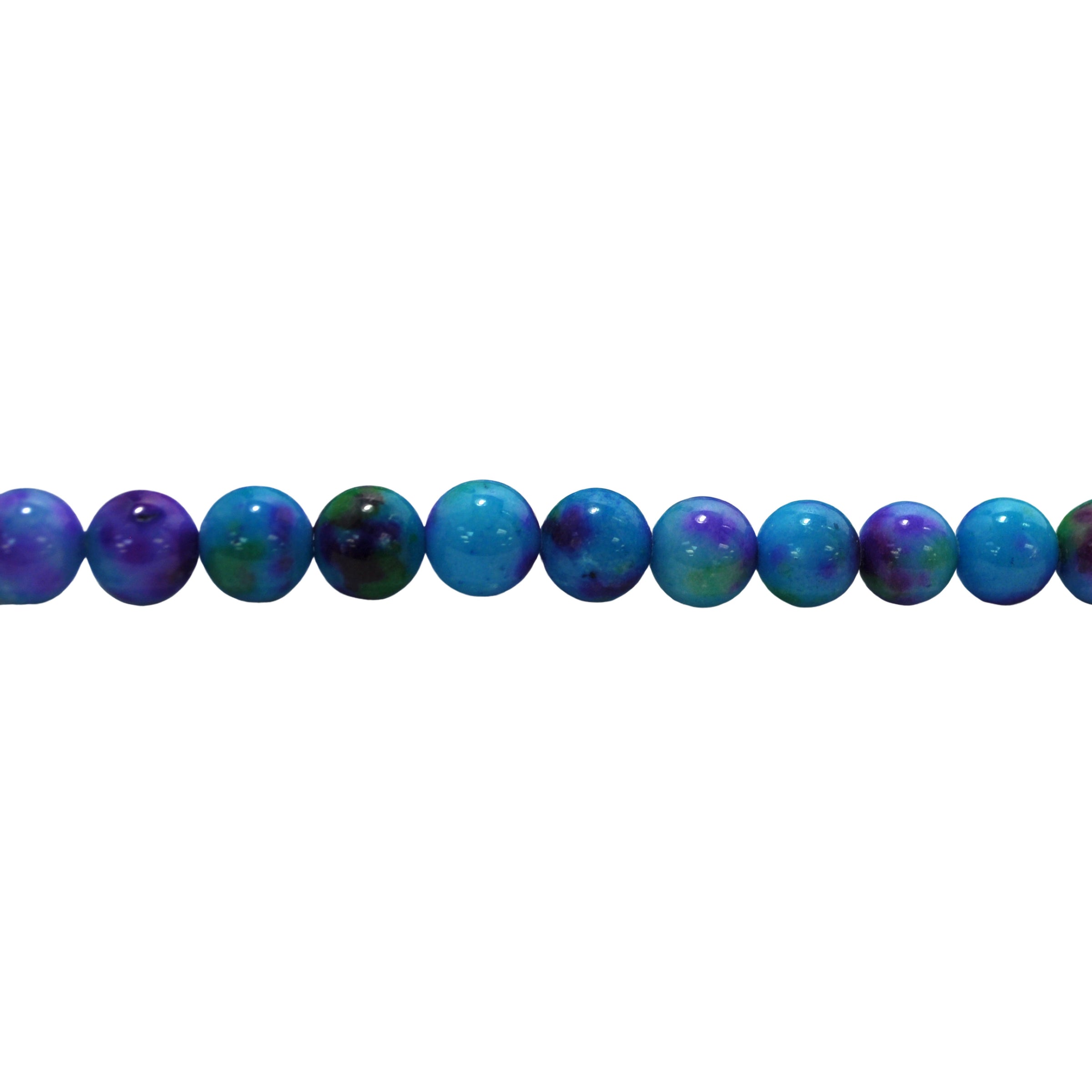 Blueberry Jam Mashan Jade 10mm - Round