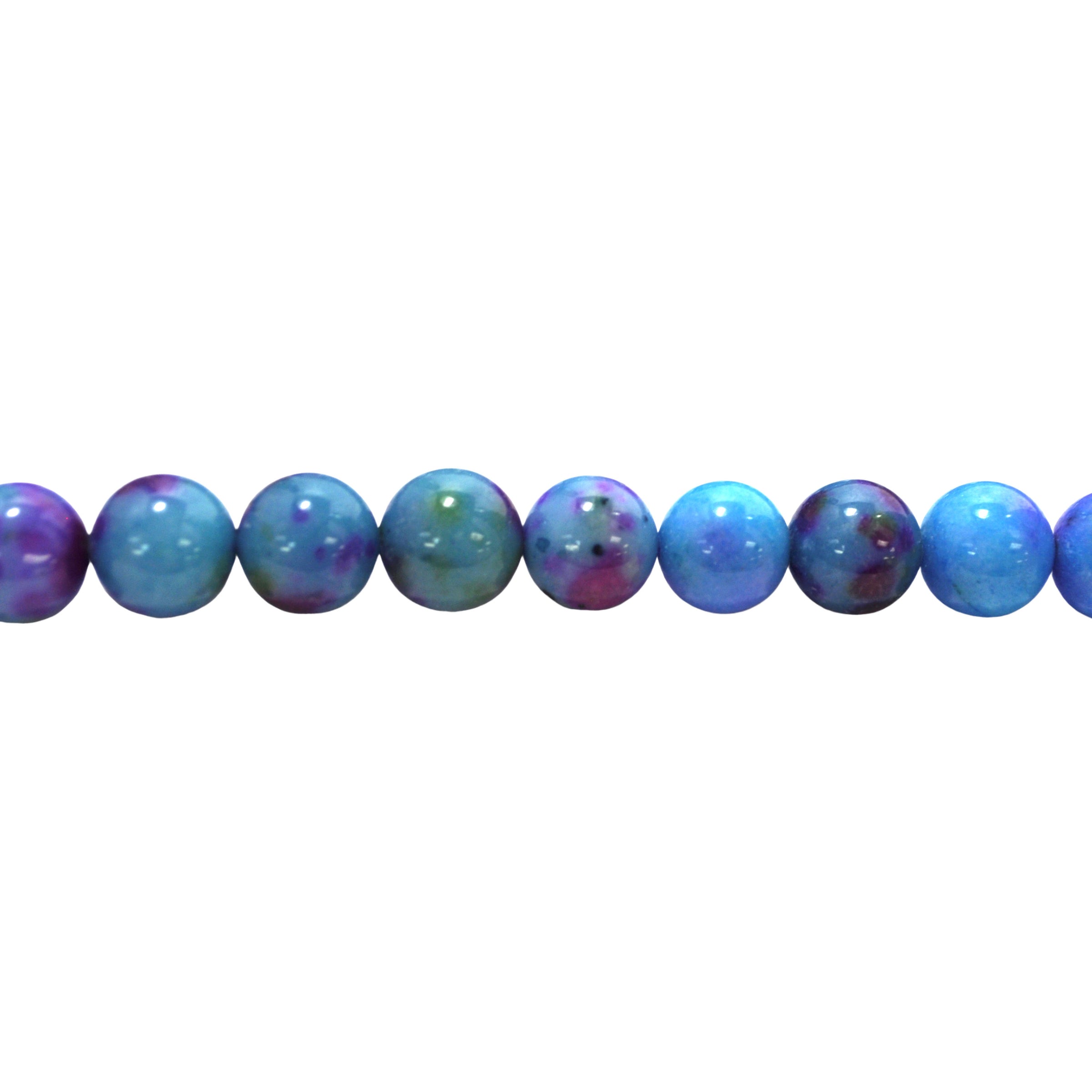 Blueberry Jam Mashan Jade 12mm - Round