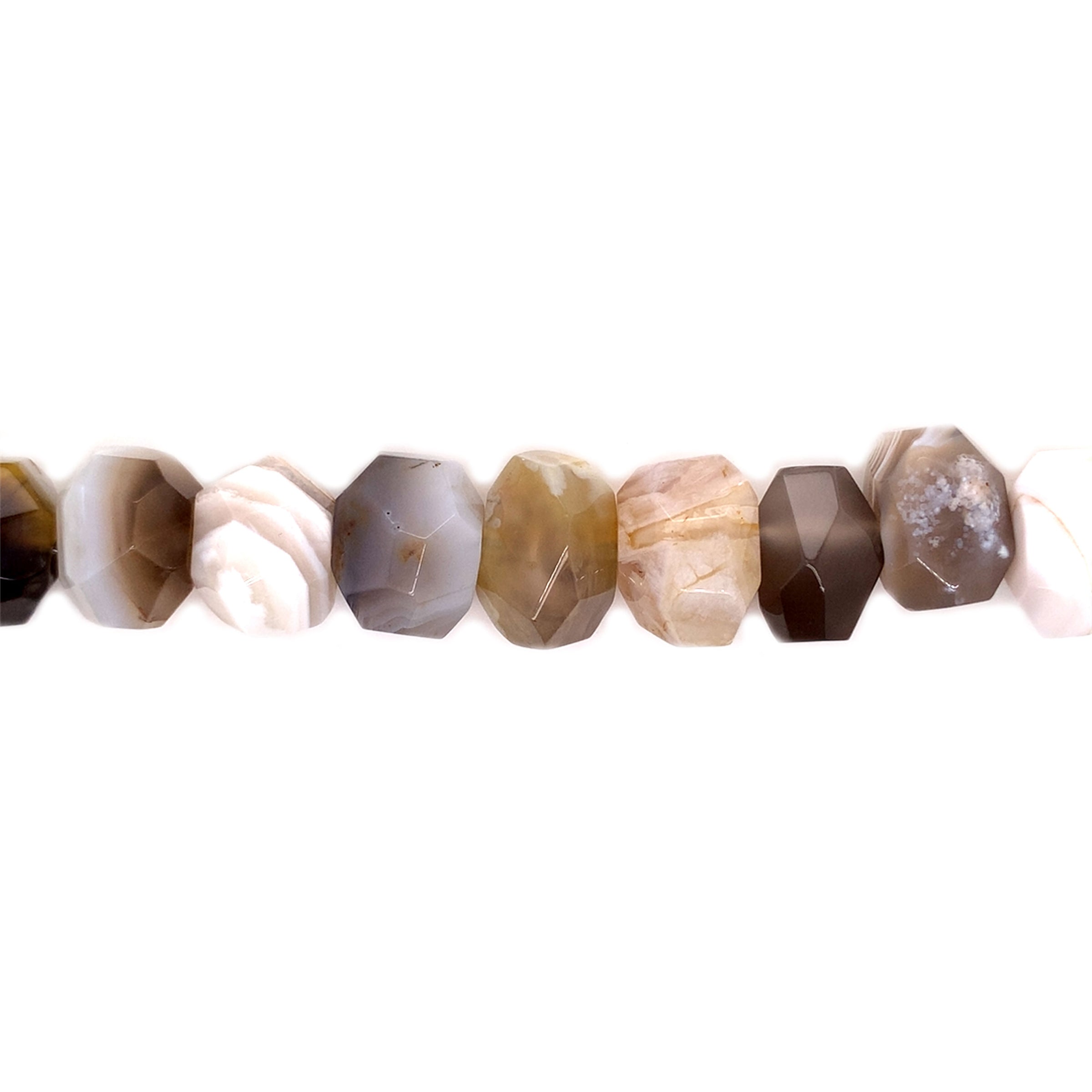 Botswana Agate 15mm - Cut Nuggets