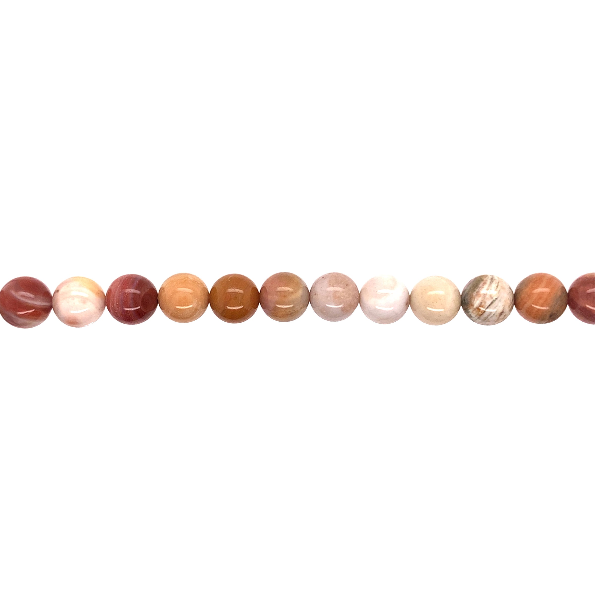 Brown Petrified Wood - Round 8mm
