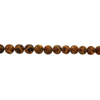 Brown Spotted Tibetan Agate Beads 12mm