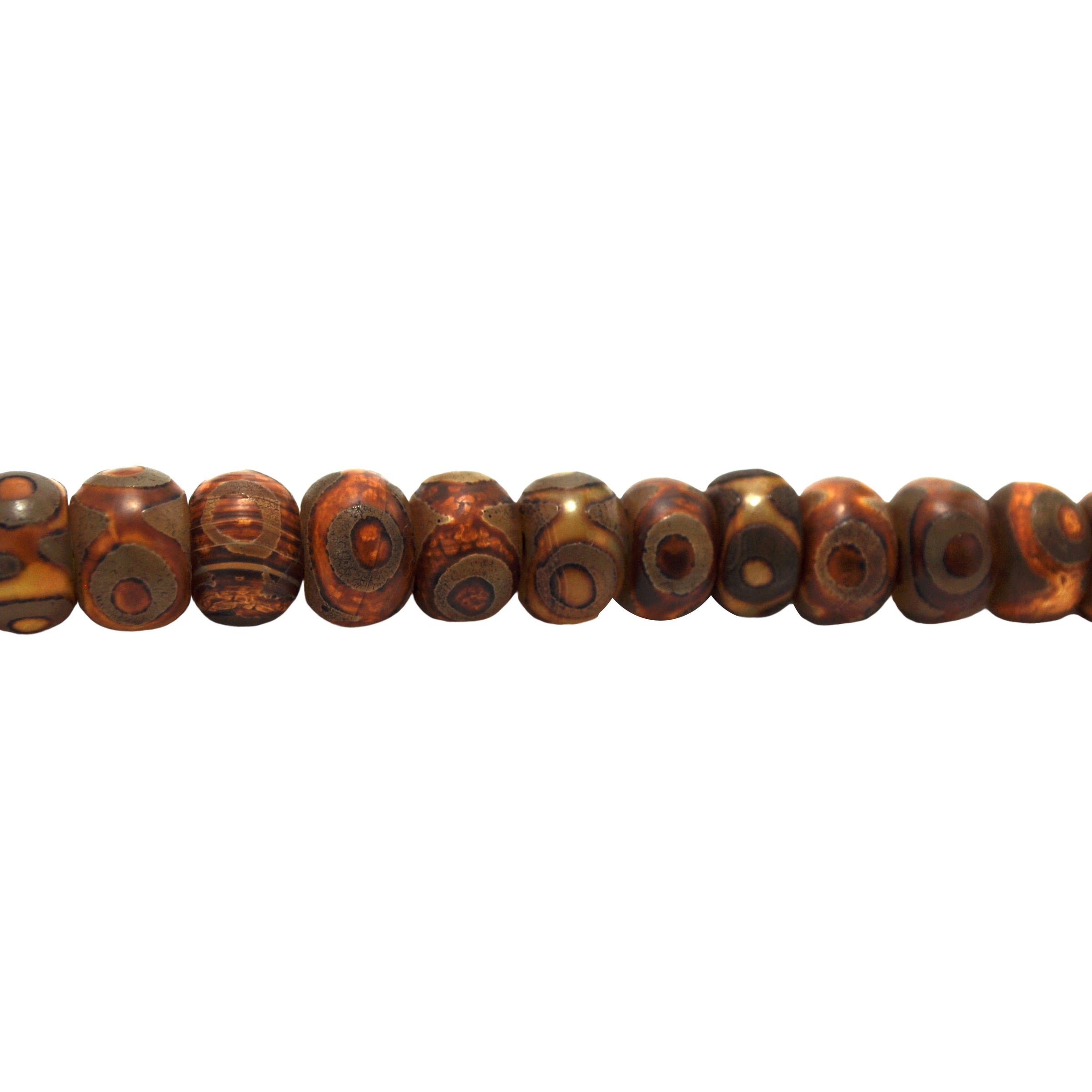 Brown Tibetan Agate Rondelle Beads